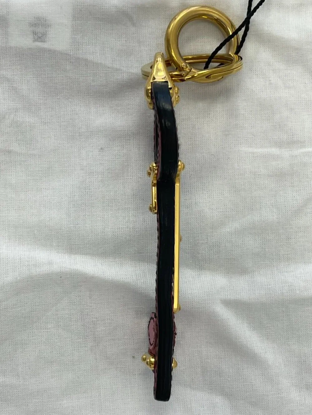 Prada Red Key & Pink Lip Leather Key Ring - Preowned